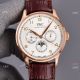 Fake IWC Portuguese Moonphase Rose Gold Case 42MM Brown Leather Strap Watch (3)_th.JPG